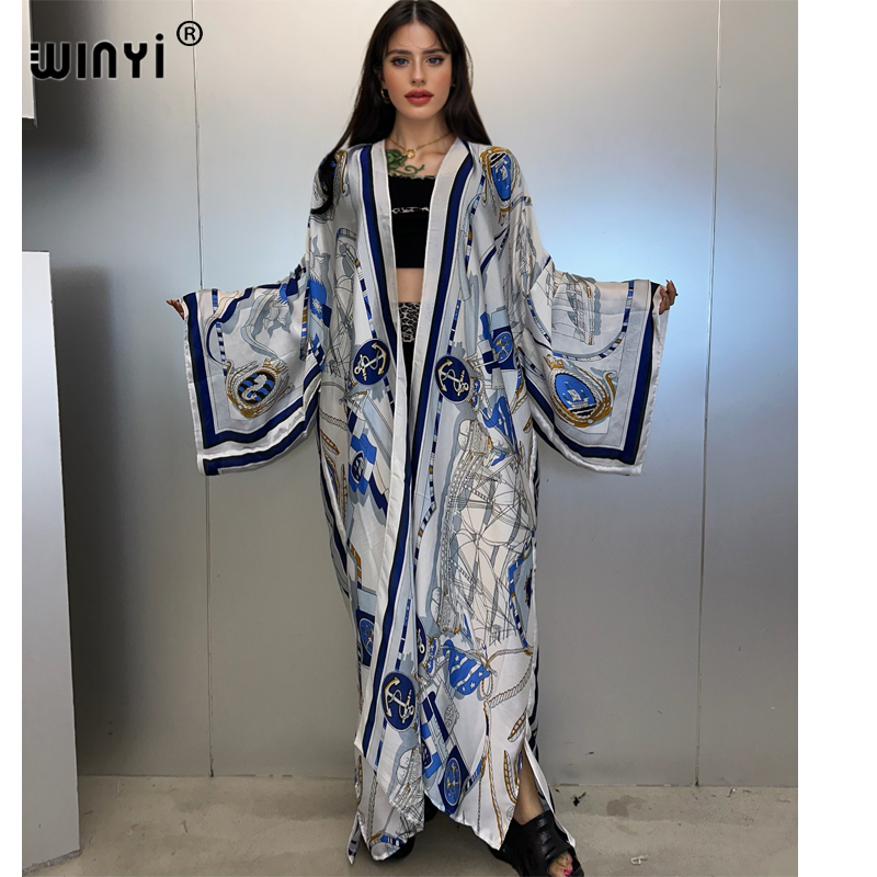 WINYI 着物夏カフタンビーチウェアカーディガンファッショ - Cover Up Kaftan のレビューと価格