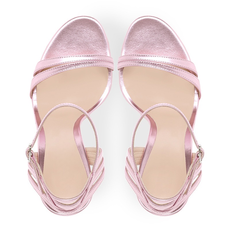 ストラップ付きハイヒールサンダル、オープントゥ、スティレット - Sandal Strappy Heeled のレビューと価格