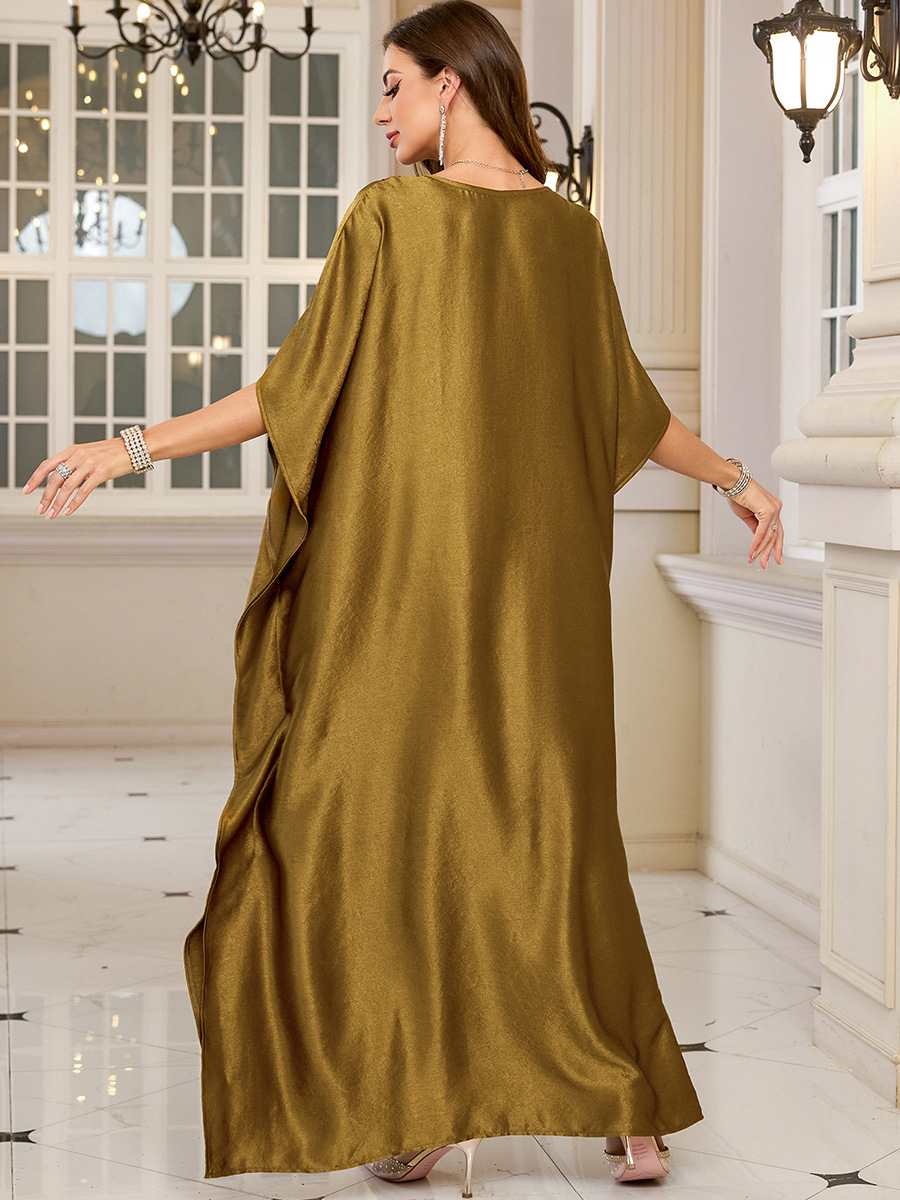 女性用刺繍入りロングカフタン、プラスサイズカフタンドレス、ビ - Cover Up Kaftan のレビューと価格